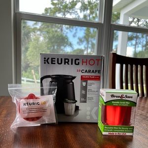 Keurig Hot Thermal Carafe-Reusable Carafe Filter-Brewer Maint.Accessory for 2.0